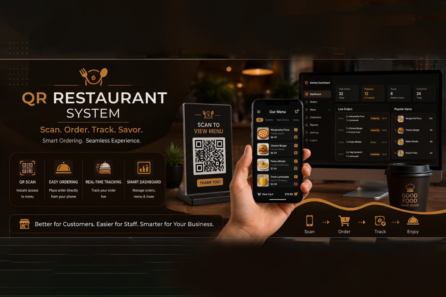 Restaurant QR Ordering Menu preview