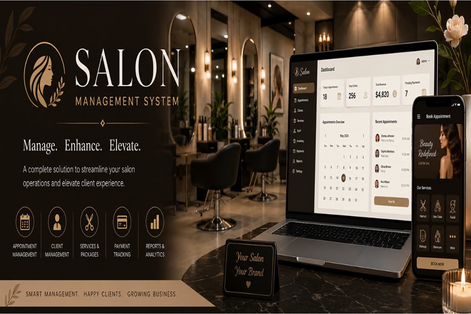 Saloon Online Booking System preview